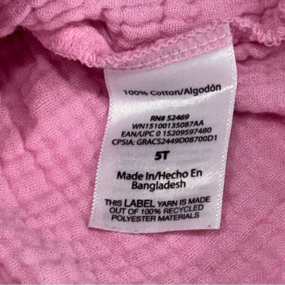 Pink & Fuchsia Wonder Nation Toddler Girl Ruffled & Flutter Sleeve Dress 5T - Picture 11 of 14
